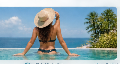 Cosmetic surgery patient recovering after travel